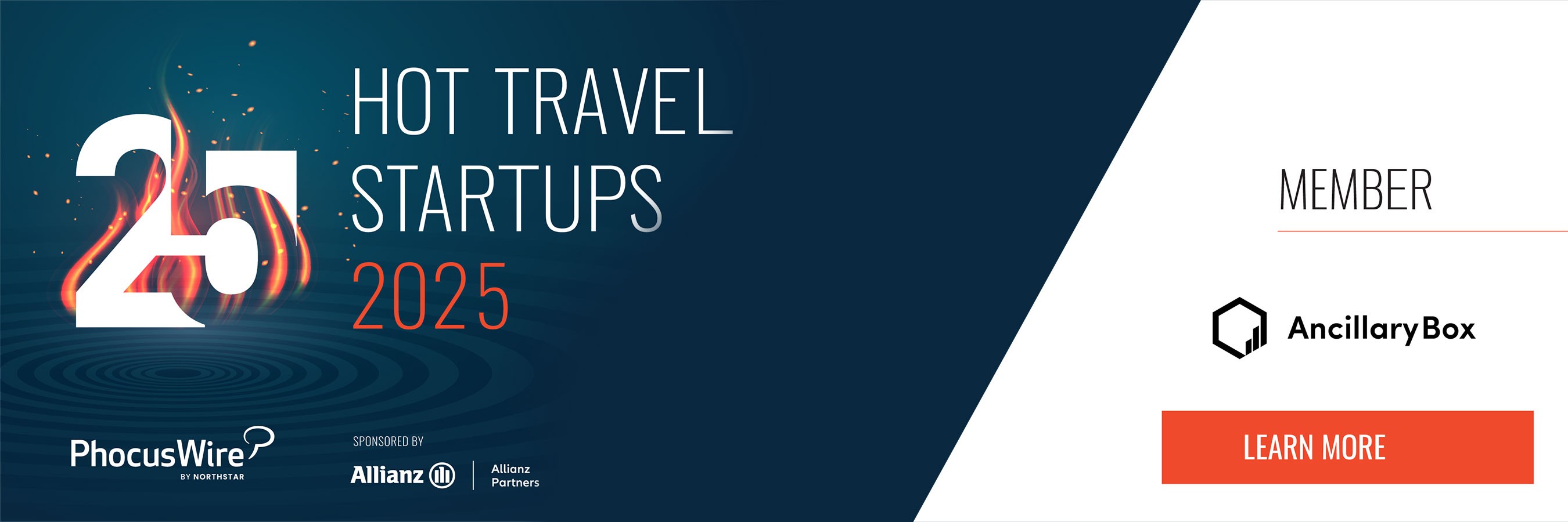 Hot 25 Travel Startups for 2025 Banner